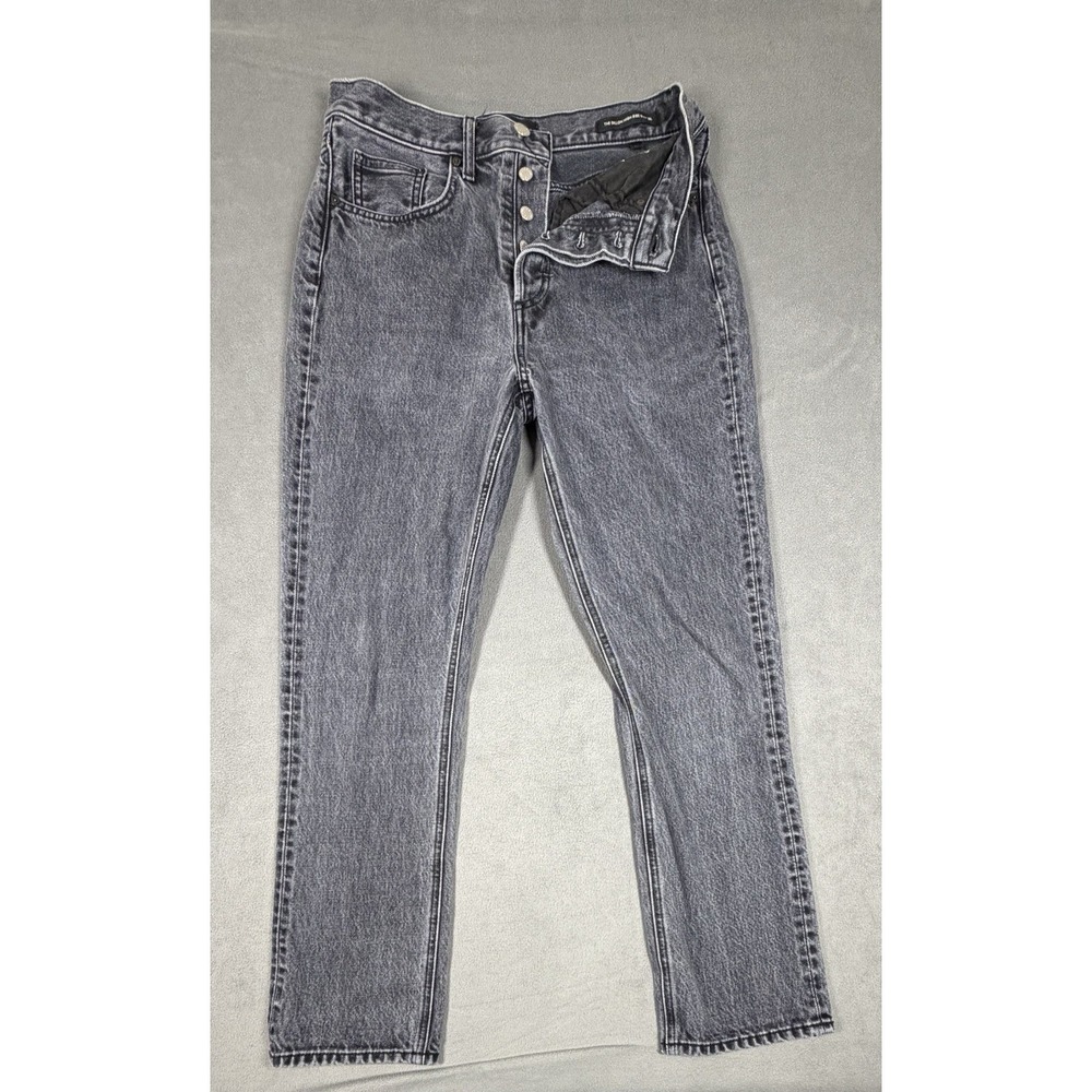 Denim Forum Dillon High Rise Slim Jeans Womens 28 Black Button Fly Denim Aritzia